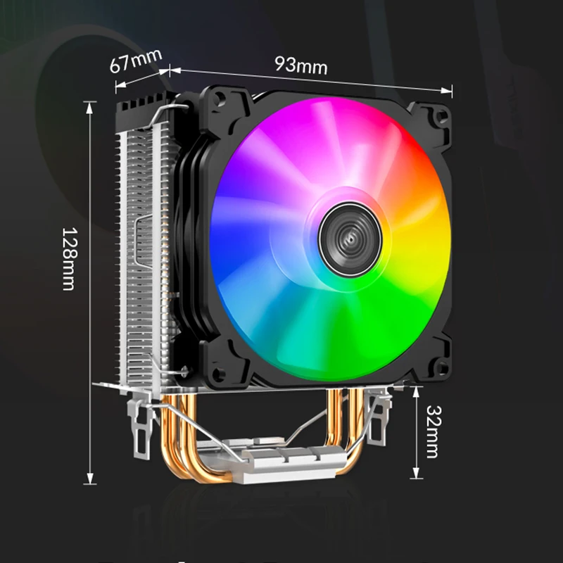 Jonsbo CR1200 CPU Cooler 2 Heat Pipe Tower RGB Colorful Light Effect 9cm Fan PC Radiator For LGA115X 1200 1700 AM4 AM5 image 6