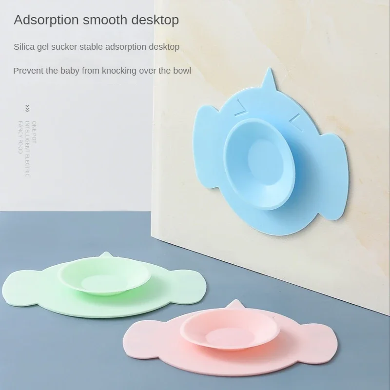 Baby Feeding Anti-slip Pads Double-sided Strong Suction Cup Tableware Sticker Children Silicone Dish Cup Sucker Mats Coasters