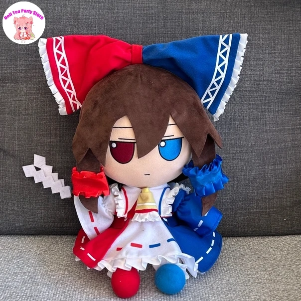 30CM Cute Fumo Girl Doll Anime Touhou Project Hakurei Reimu Figure Plush Toy Kawaii Idol Plushies Stuffed Pillow Halloween Gifts