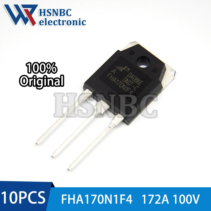 

10PCS FHA170N1F4 170N1F4 FHA170N1F4A TO-3P 172A 100V N-Channel Power MOSFET Transistor 100% New Original