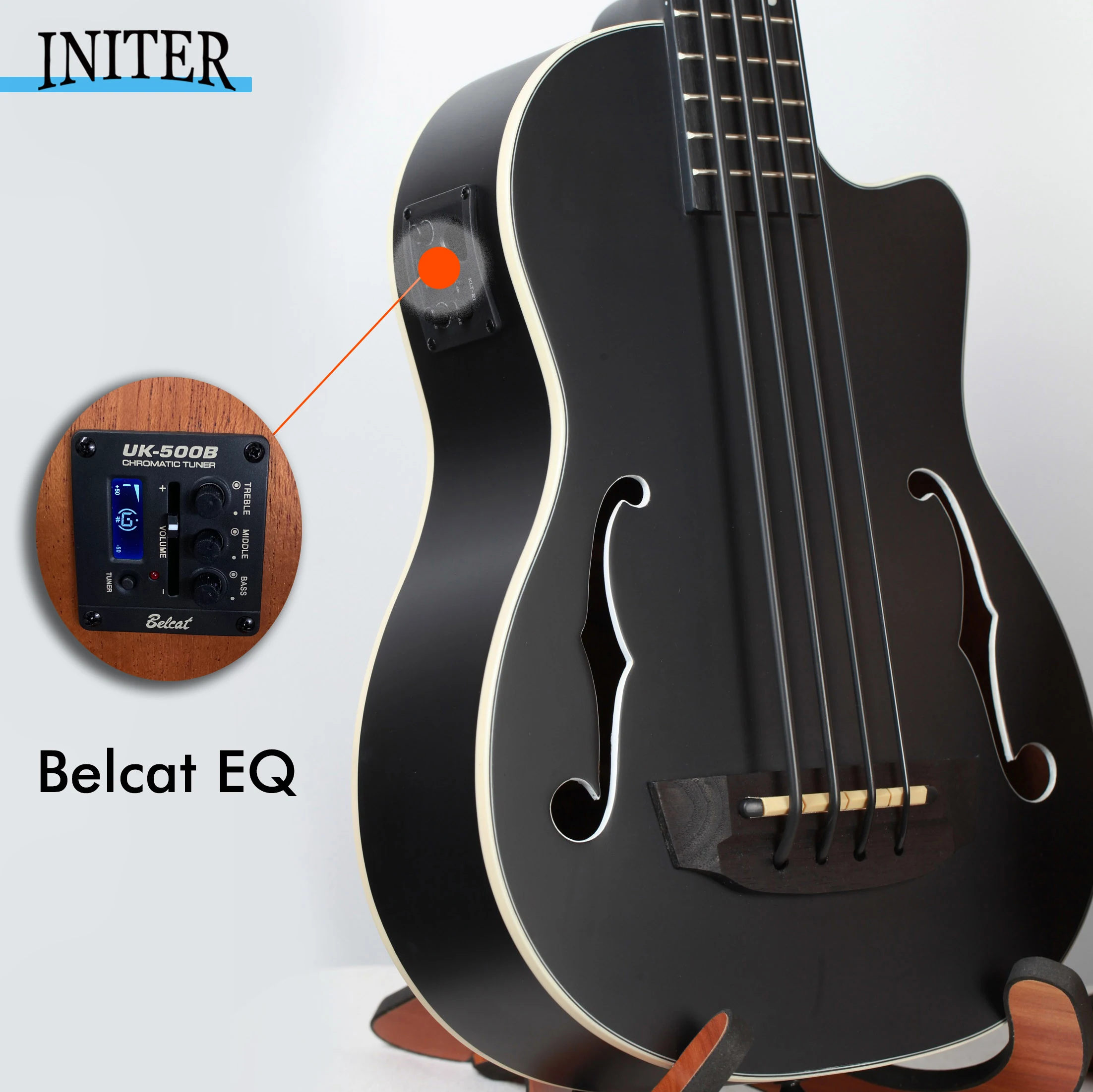 Initer 30 Inch Fretloze/Fretted Ukulelebass Volledig Mahonie Hout 30 \