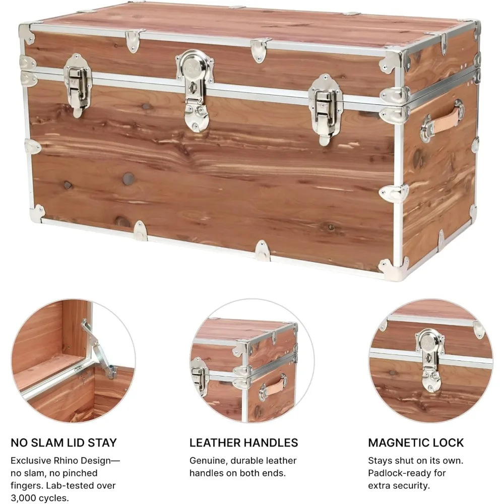 Grande cassapanca portaoggetti in cedro annodato - Tavolino da caffè 3XL, baule fine del letto, panca portaoggetti per ingresso, 40x20x18 pollici, realizzata a mano in U