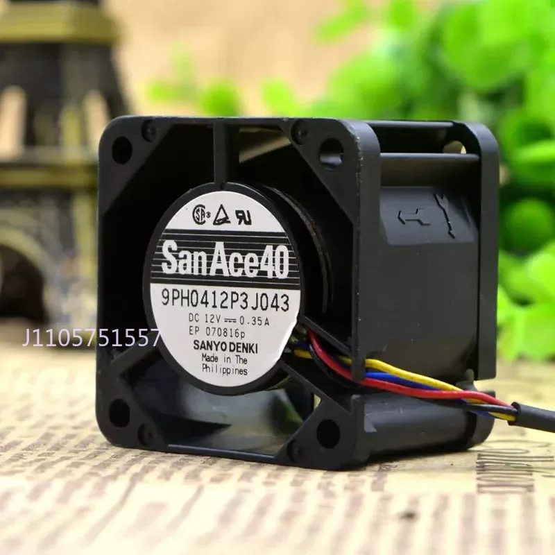 for Sanyo 4028 12V 0.35A 4CM/cm Server 4-pin Temperature Control Fan 9ph0412p3j033