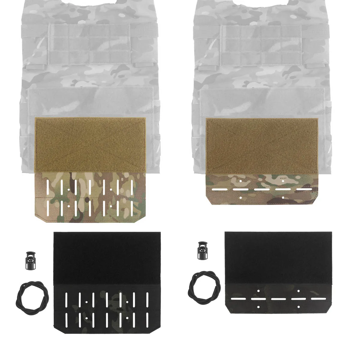 Placa táctica colgante inferior camuflaje multiusos para chaleco - imagen 3