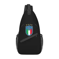 Custom Italia Figc Sling Crossbody Chest Bag Men Cool Italian Football Gift Shoulder Backpack for Travel Cycling