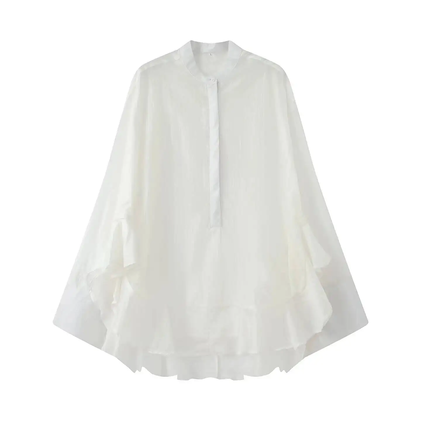 European American Style Autumn New Women's Clothing Gentle And Fashionable Pink Ruffled Shirt Top