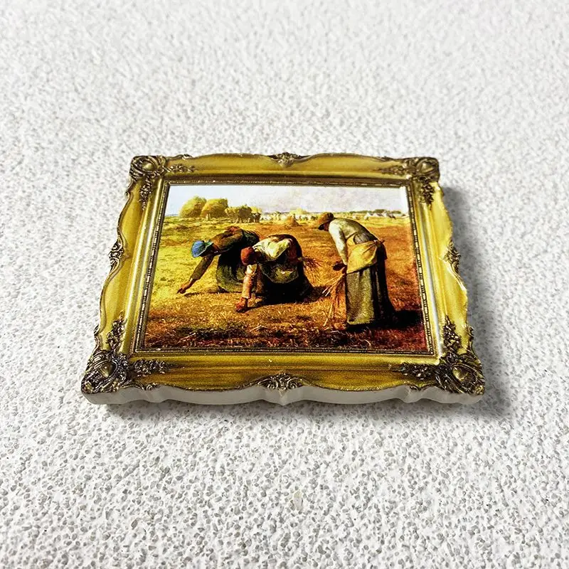 3D Resin Fridge Magnet France Millet The Gleaners Painting Frame Decor Cute Magnets Home Decor Refrigerator Magnets