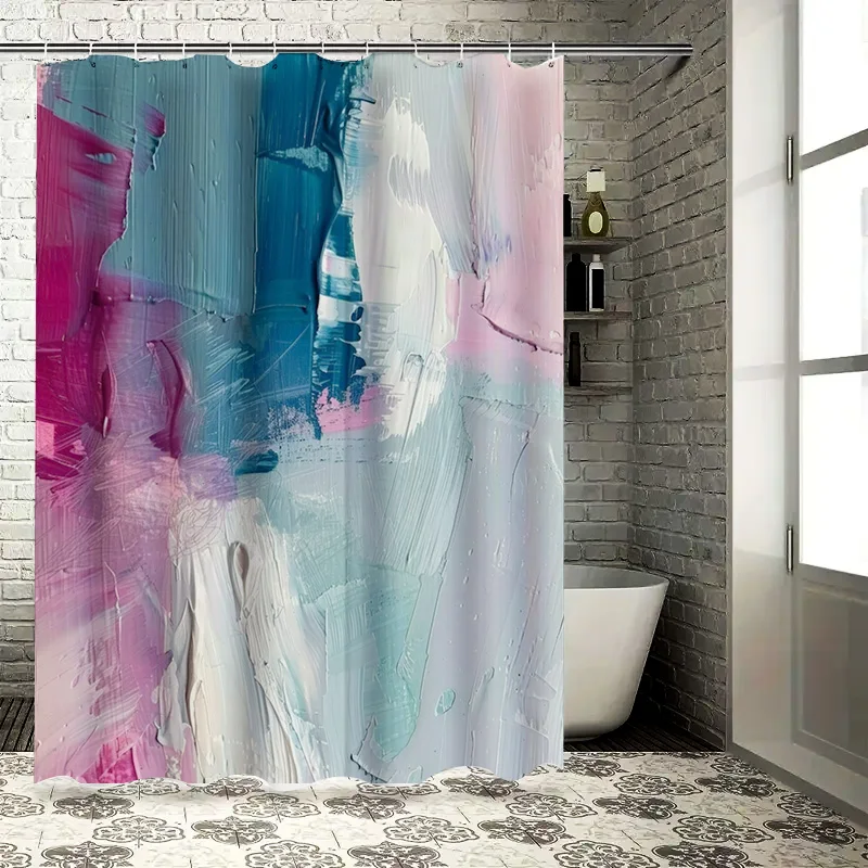 

Абстрактная красочная занавеска для душа в ванной комнате, современный дизайн для вашей ванны или ванны, водонепроницаемая ткань с крючками в комплекте