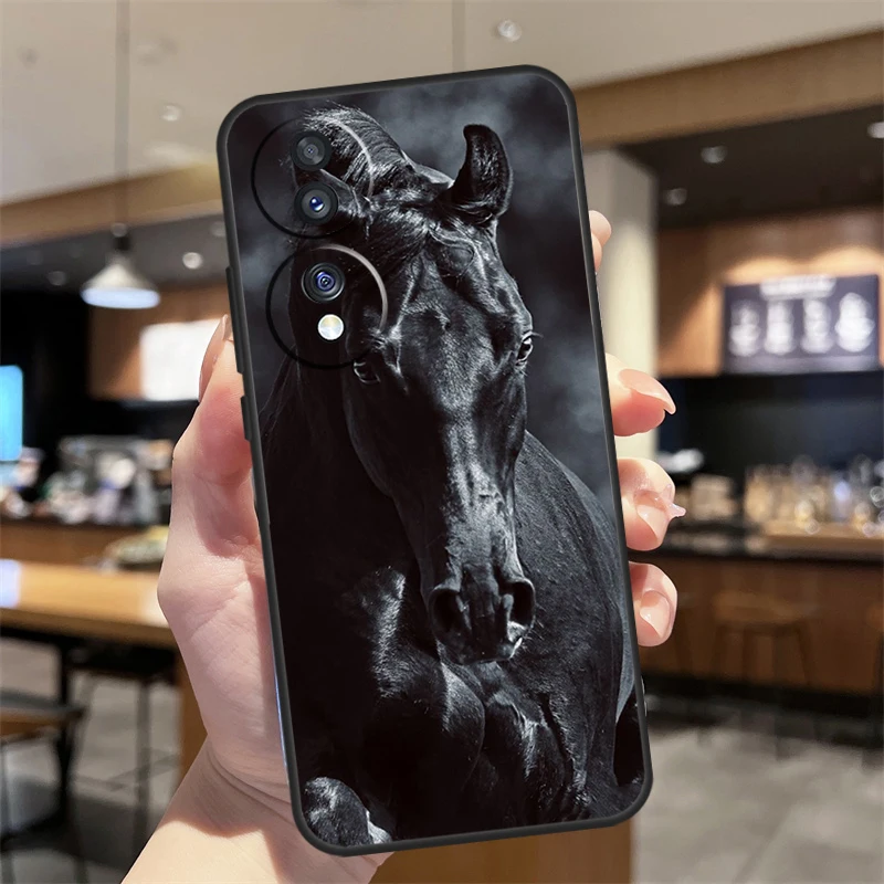 Animal Steed Horse Case For Huawei P30 Lite P20 P40 P50 Pro Nova 5T P Smart 2019 Honor X8 50 70 X7 X9a Cover