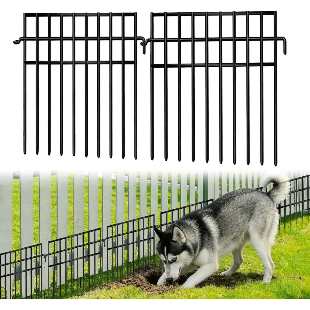 

30-Panel Rust-Resistant Metal Garden Fence for Animal and Pet Barrier, 13 High x 42.5 Long