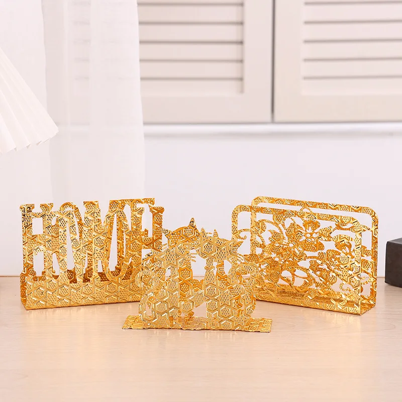 2Pcs Napkin Holder Metal Craftsmanship Fashion Napkin Paper Ring Wedding Banquet Table Decoration Home Banquet Dinner Supplies