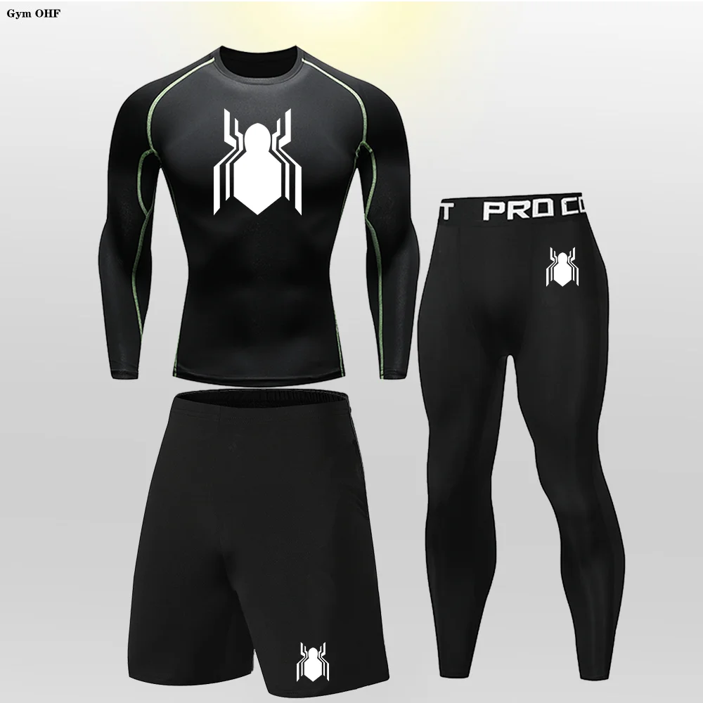 Компрессионная футболка MMA Rashguard, детские спортивные костюмы, быстросохнущие боксерские шорты + штаны, комплекты, Джоггеры для тренировок, тренажерного зала, фитнеса, спортивные костюмы