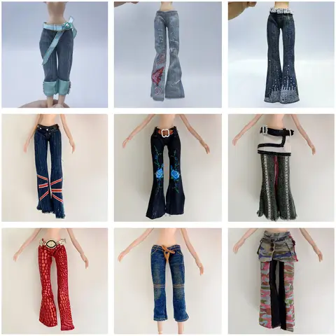 Many Kinds of Pants Jeans Casual Pants Clothes for Bratz Doll Monster High Doll Fashion Cool Doll High School Doll 30cm Doll