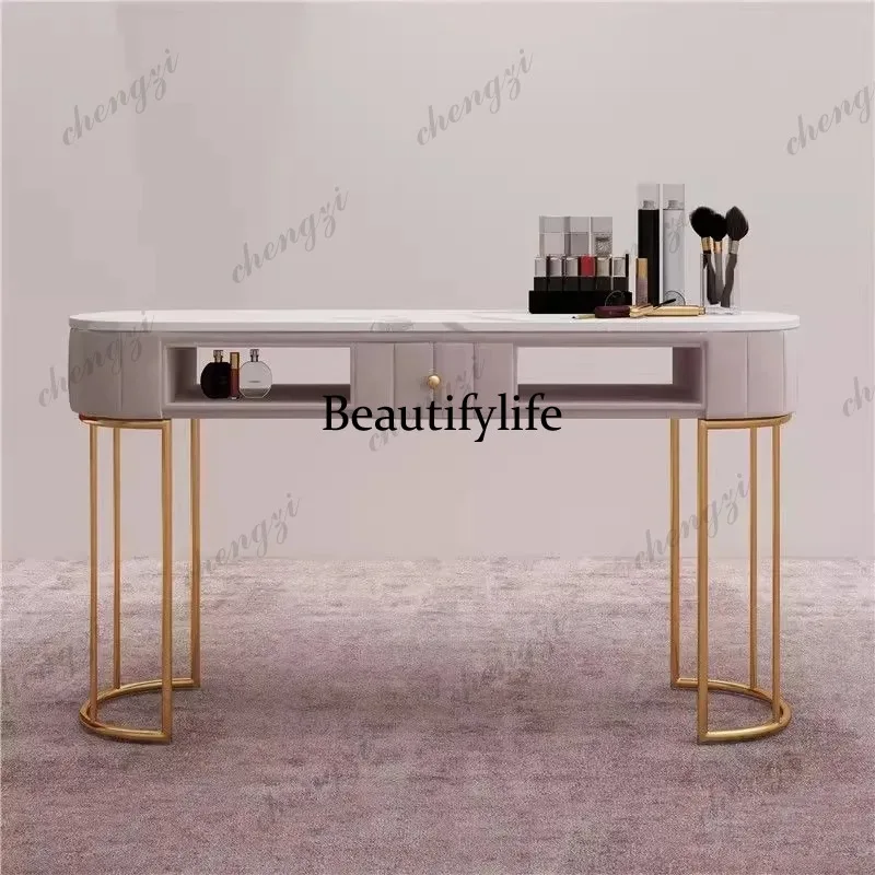 P182 Elegant And Subtle Manicure Nail Table Trendy Classic Premium Ornate Manicure Nail Table Bright Aesthetic Mesa Salon Furnit