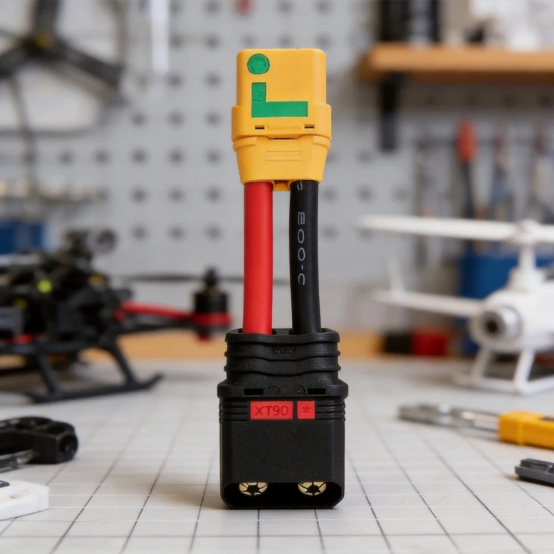 Battery Connectors Adapter Cable for XT90 and QS8 Setups, AntiSpark Design and Preassembled Construction for Matching K1KF