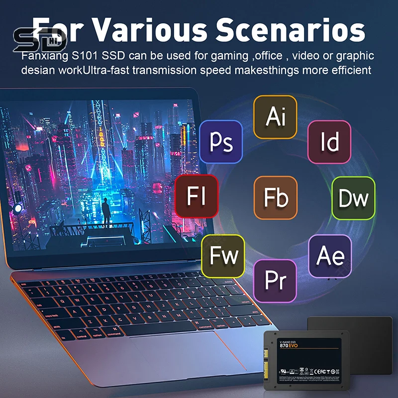 Imagem -03 - Disco Rígido Externo para Laptop Solid State Drive Portable Alta Velocidade Sata3 Interface 1tb 2tb Ssd