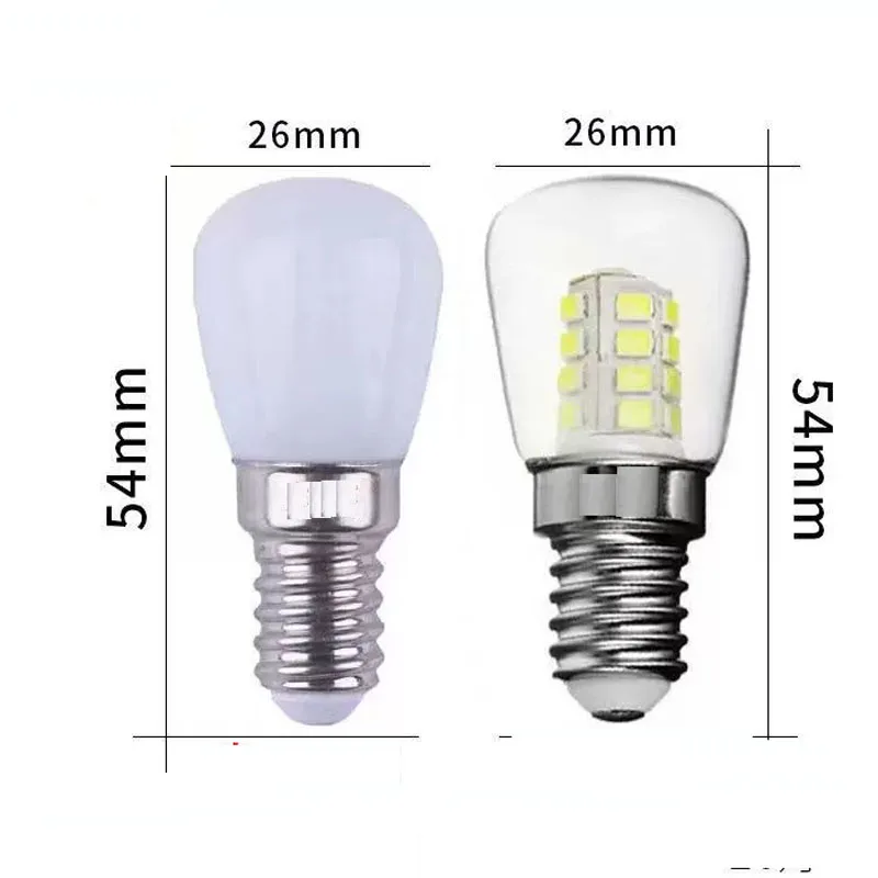 5pcs E14 ST26 5w Small LED Bulb Fridge Machine Home Kitchen Appliance Small Light Pendant 3000k 4000k 6000k CCT Two Color AC220v