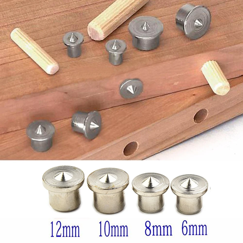 16Pcs Dowel Centre Point Set 6-12mm Wood Timber Marker Hole Tenon Center DIY Locator Wooden Pin Center Punching Accessories