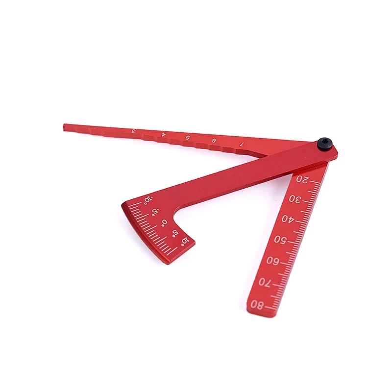 Adjustable ruler for RC car height and wheel rim camber 15-degree adjustment, RC car 1/8 1/10 hobby tool CNC for Tamiya HSP HPI