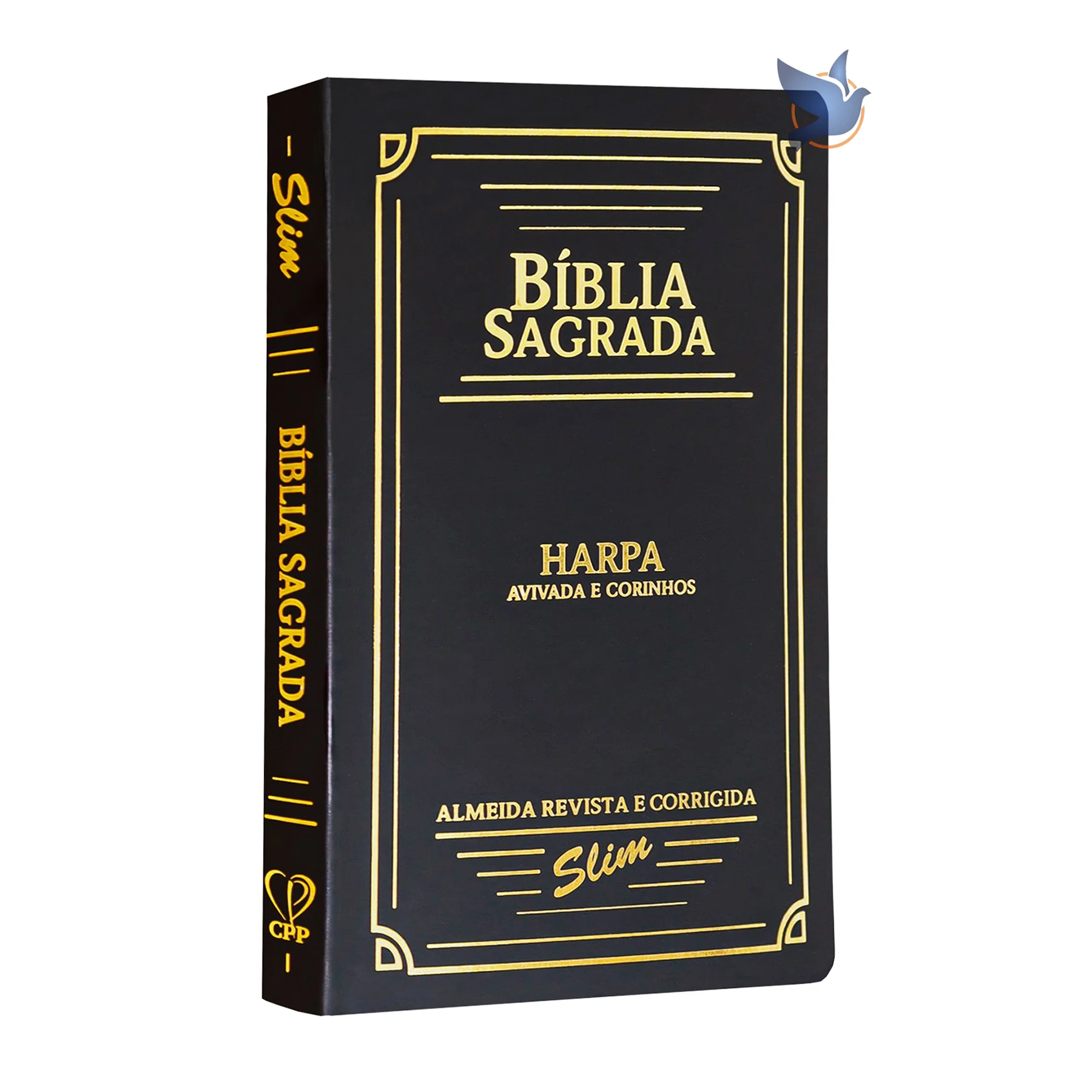 Holy Bible Slim Almeida Magazine and Fixed Black PU Cover