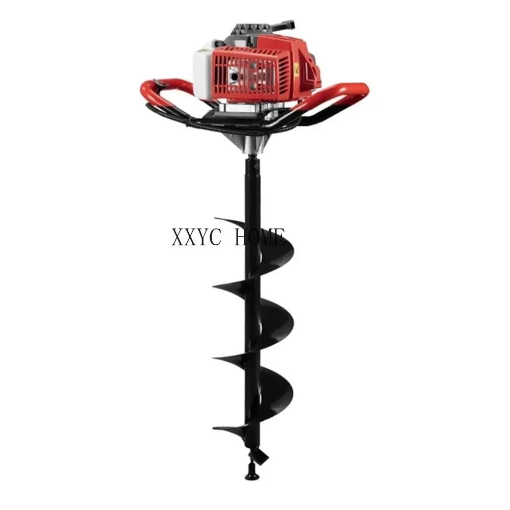 Hole Digging Machine Small high-power Tree Planting Digging Machine Hole Piling Machine Two-stroke Gasoline Ground Drill 1200ML