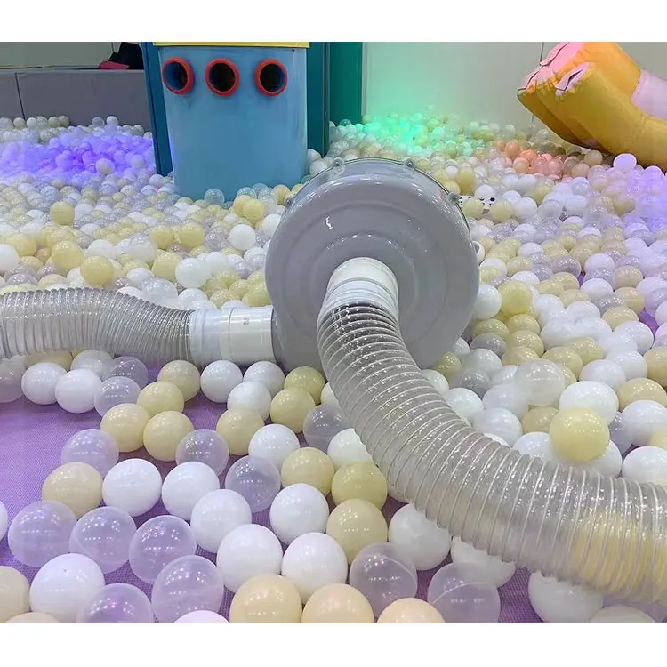 Outdoor and indoor kids soft play area foam ball pit balls white ball pit cleaning machine