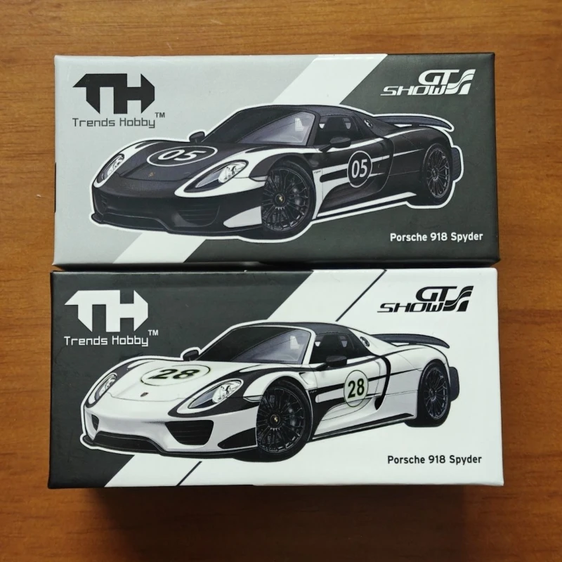 1:64, 918 Spyder Exhibition Limited Edition, uma miniatura de carro réplica em liga metálica para adultos, um item decorativo.