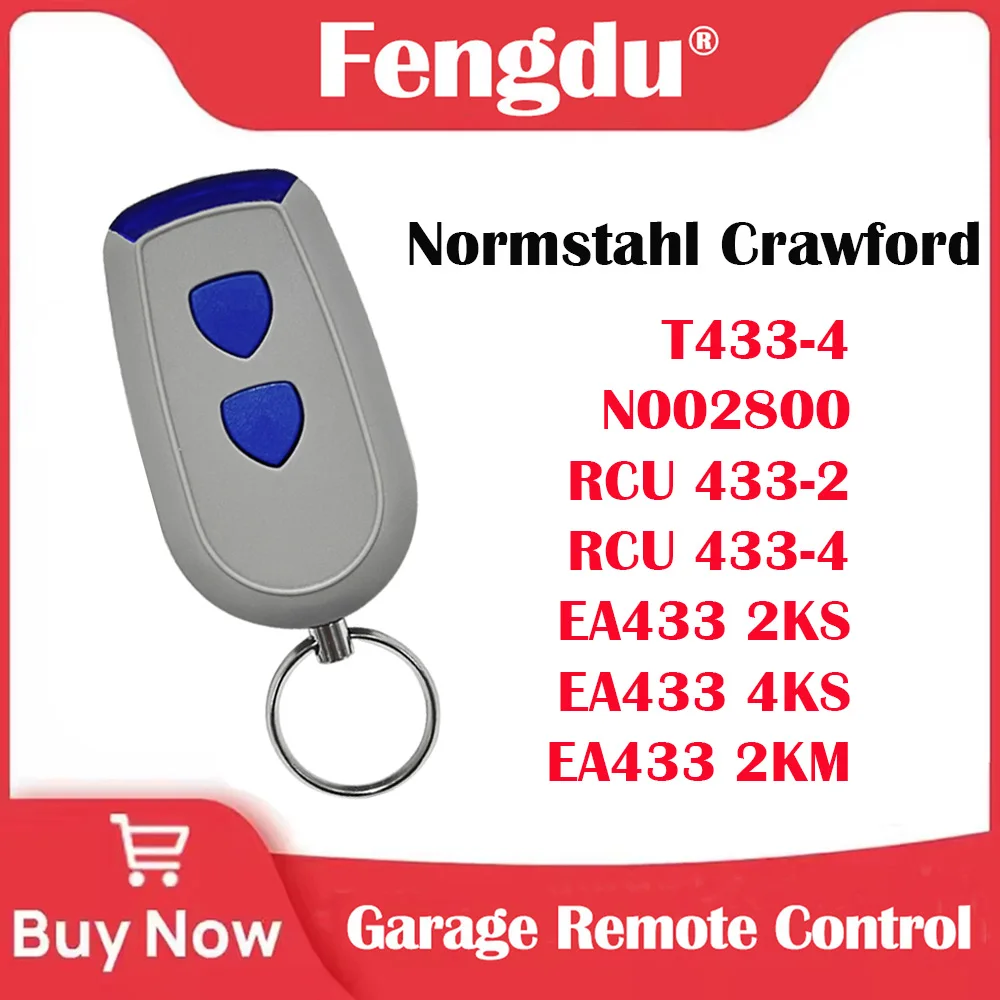 Remote Control Gate Garage Door Opener Rolling Code 433.92 MHz Normstahl Crawford Standard Steel EA433 2KS 4KS RCU N002800