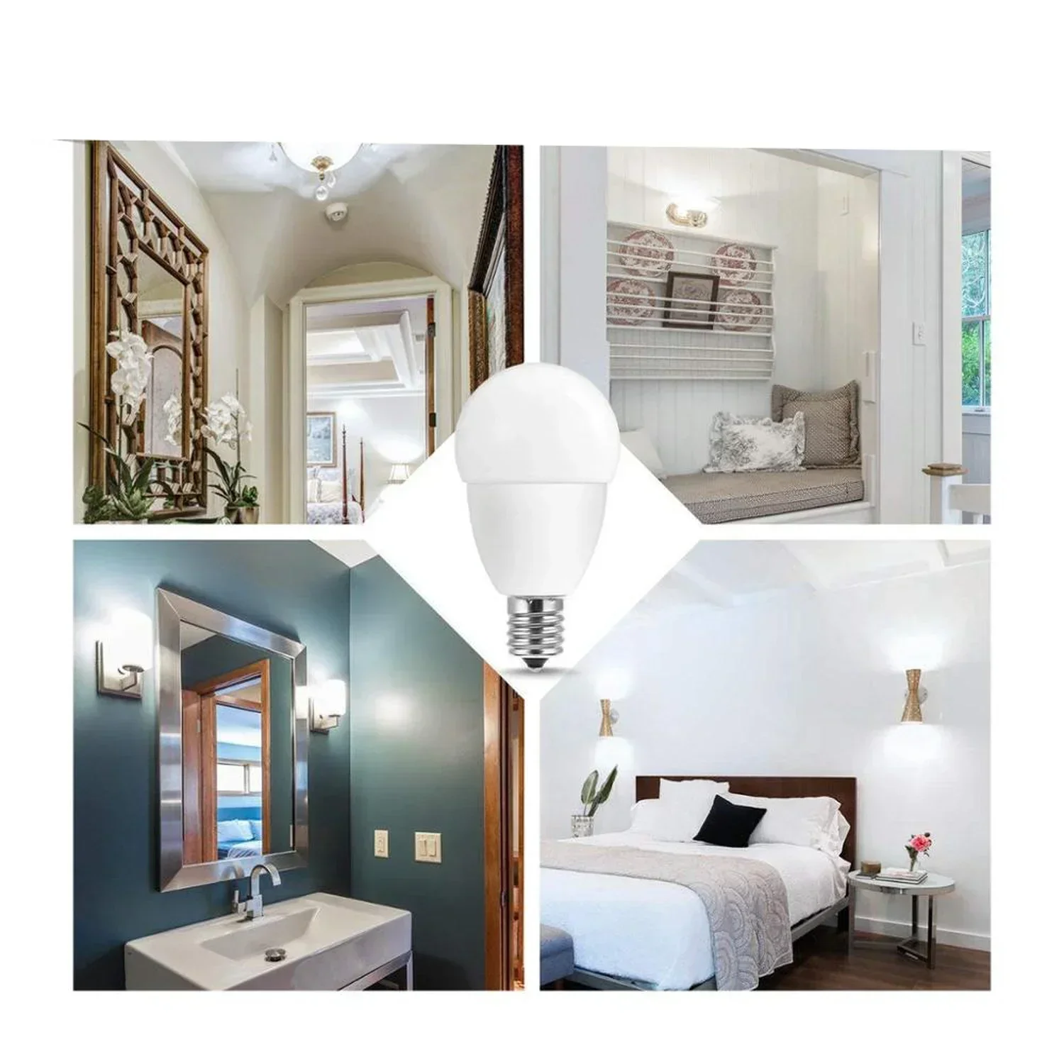 Bombillas Led de interior E17, iluminación decorativa, 6W, 550lm, G45, globo, blanco cálido/frío, para garaje, almacén, habitación de dormitorio