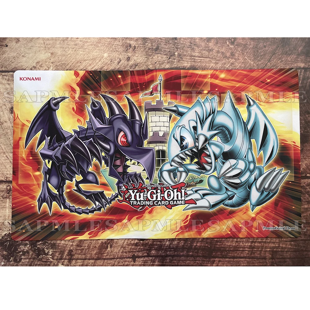 Yu-Gi-Oh Blue-Eyes White Dragon Red-Eyes Black Dragon Playmat TCG Pad YGO Mat TCG MTG Yugioh Mat-9