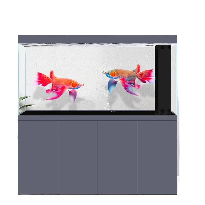 

Ultra-white glass fish tank living room company large household entrance goldfish