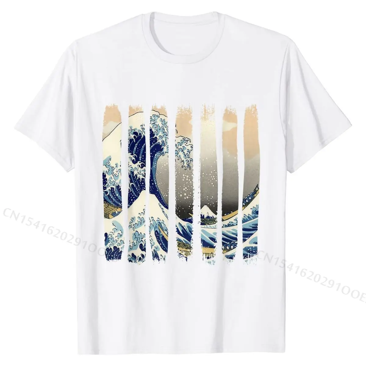 T-Shirt, Edo Japan Hokusai, Great Wave off Kanagawa, Tsunami maglietta Camisa all\'ingrosso maglietta in cotone per l\'estate maschile