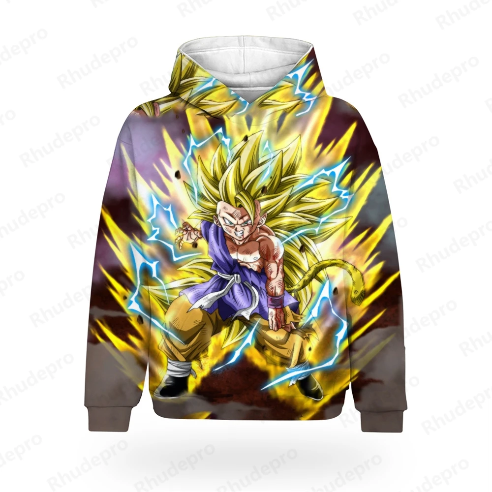 

2025 New Anime Goku 3D Printed Men Hoodie Children's Street Leisure Sports Autumn Cosplay tops Long Sleeve boy girl Dragon Ball