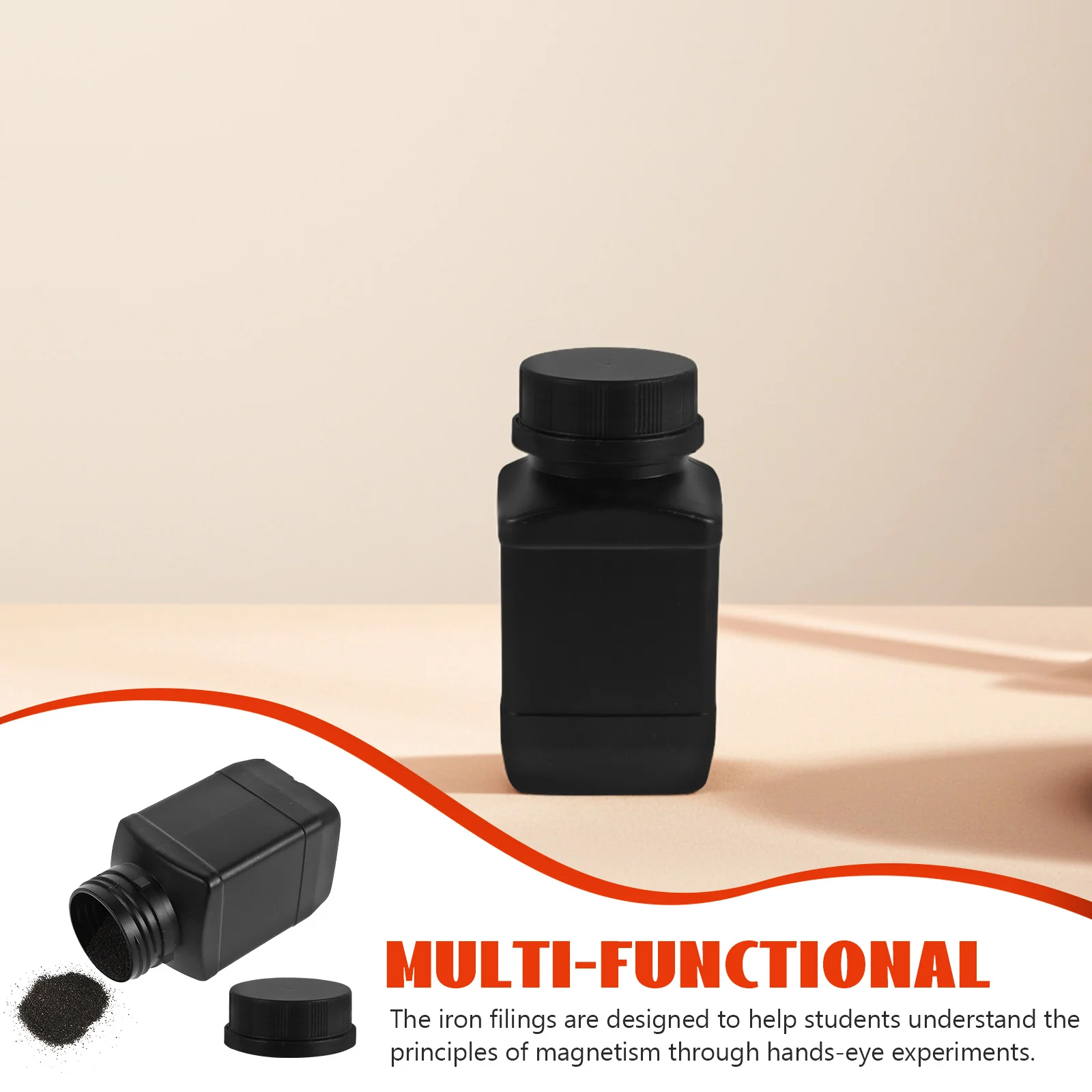 鉄粉 磁場実証 科学実験 教育用粉末 物理学教育 学校プロジェクト用 500gボトル