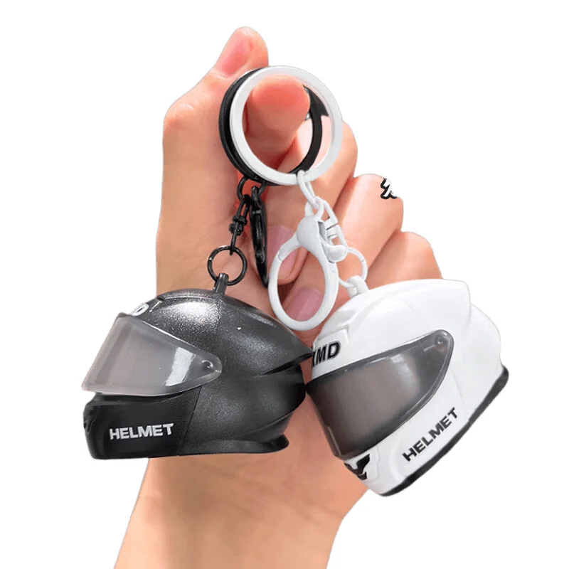 Luminous 3D Mini Helmet Keyring – Motorcycle Helmet Keychain,Cool