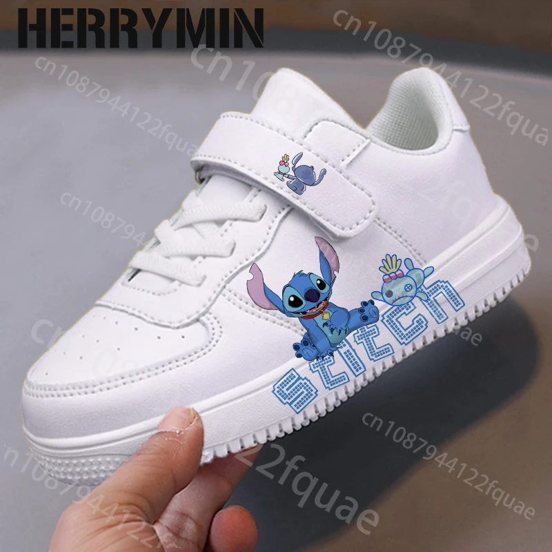 Stitch Shoes Children Sneakers Cartoon Girl Student Soft Casual Shoes Fashion kids Sports Student Running Shoes Christmas Gift