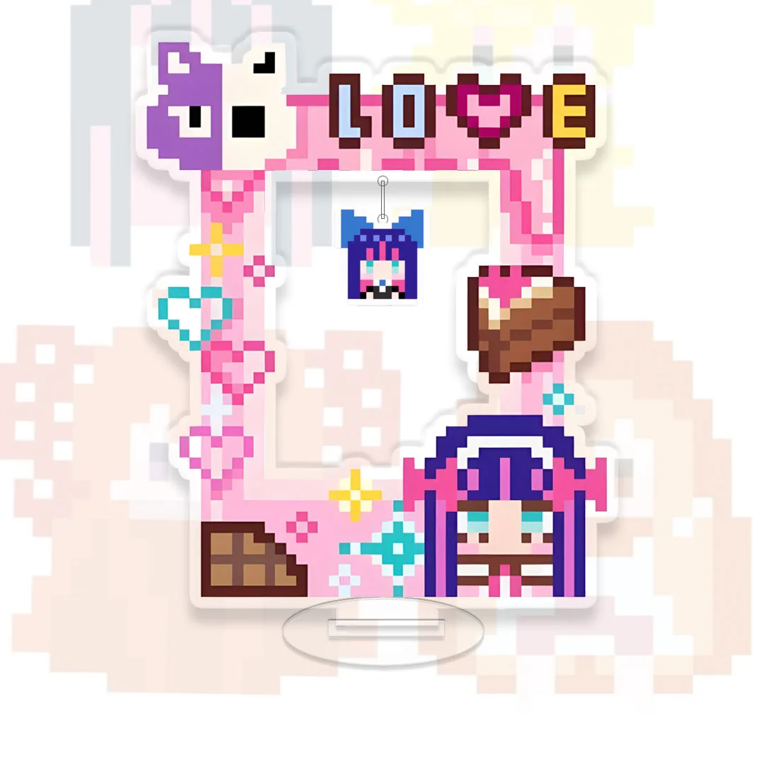 

Трусики и чулки с пикселями GARTERBELT, карточка-подставка, изысканная фигурка, коллекционные украшения для рабочего стола, украшение модели, игрушки, каваи, подарки