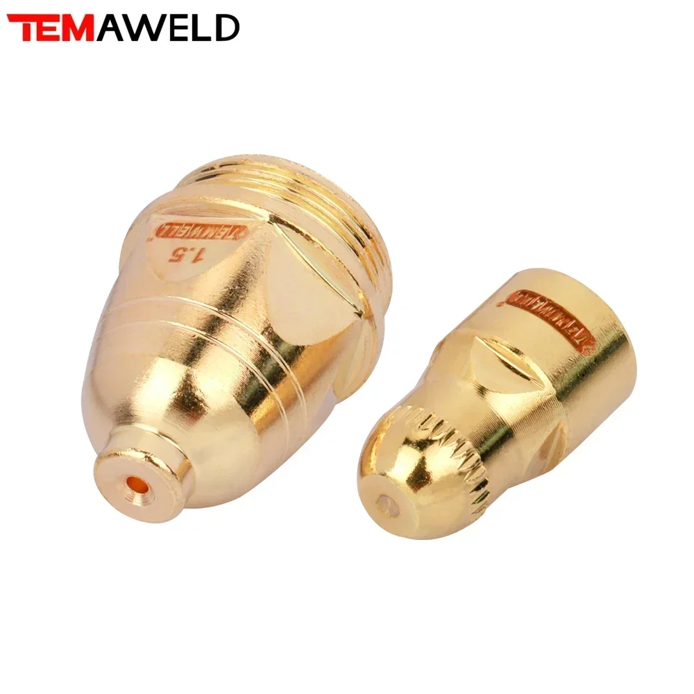 20 Stück P80 Plasmaelektrode Golden 1.1/1.3/1.5/1.7 mm Düse 60 A 80 A 100 A P80 CNC-Velektrode Plasmaschneider Brennerzubehör