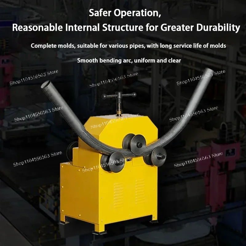 Rolling 360 Degrees Hydraulic Pipe Bender Electric Bending Machine 76B All-Inclusive.Bendable Round Tube and Square Tube Bending