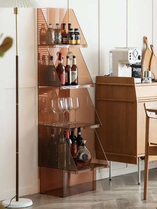 

Acrylic Christmas tree shelf Multi-layer storage rack Original design Floor-to-ceiling bedroom Living room Cedar bookshelf