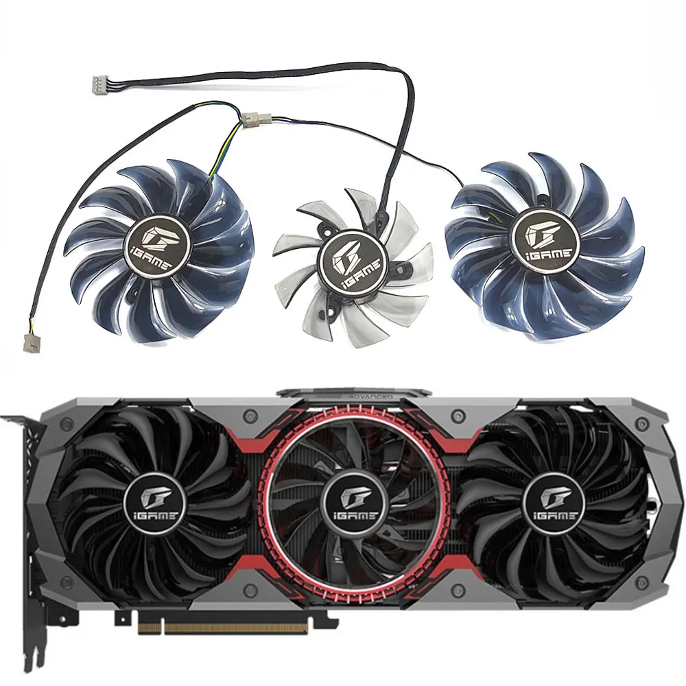 

NEW PVA080E12R RTX 2080 GPU Fan，For Colorful RTX 2080TI 2080 2070 2060 Advanced、GTX 1660TI 1660 Advanced Video card cooling fan