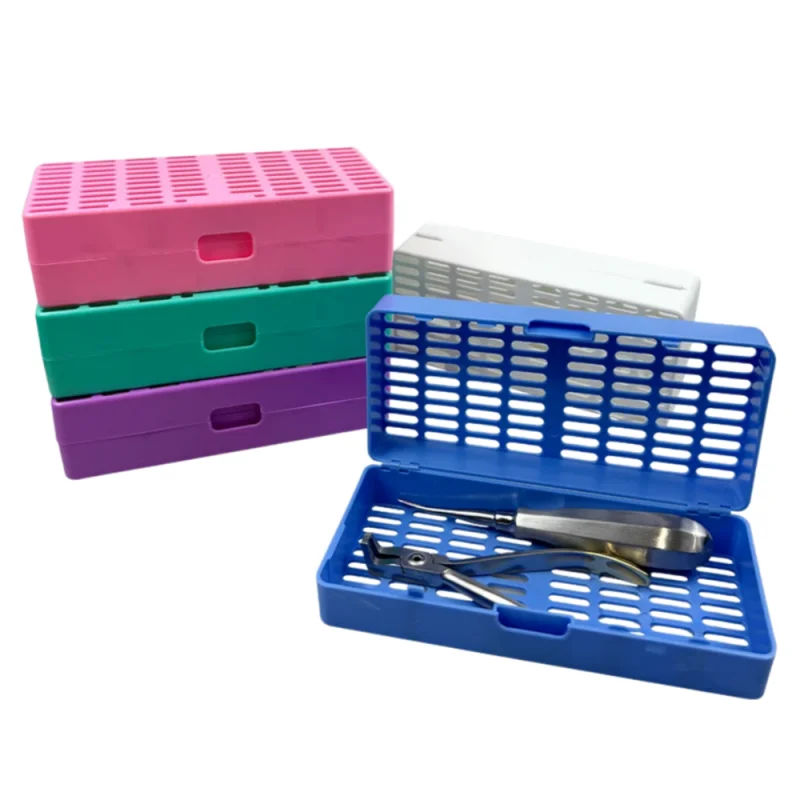 

Dental Instruments Storage Box Lab Tools Sterilization Box Autoclavable Plastic Tray Disinfection Container Storage Case Holder