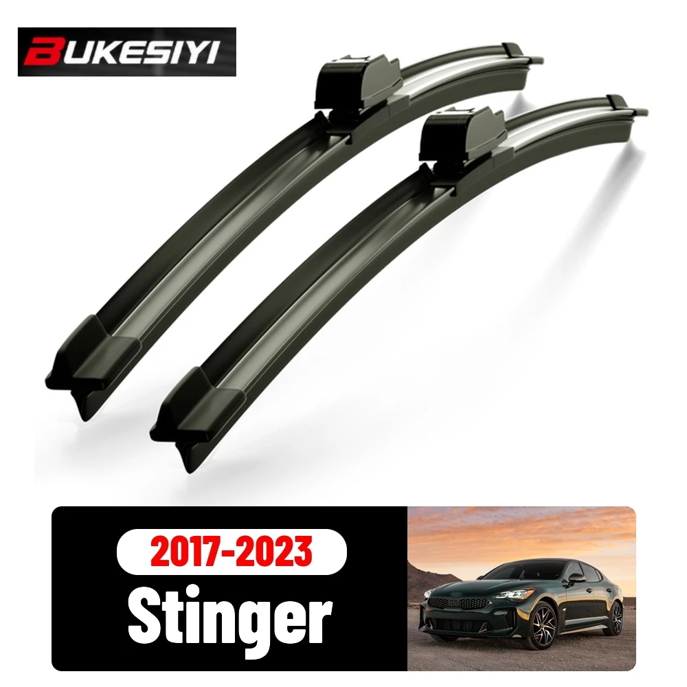 2PCS Front Wiper For Kia Stinger CK 2017-2023 Silent Durable High Quality Windshield Wiper Blades Accessories 2020 2021 2022