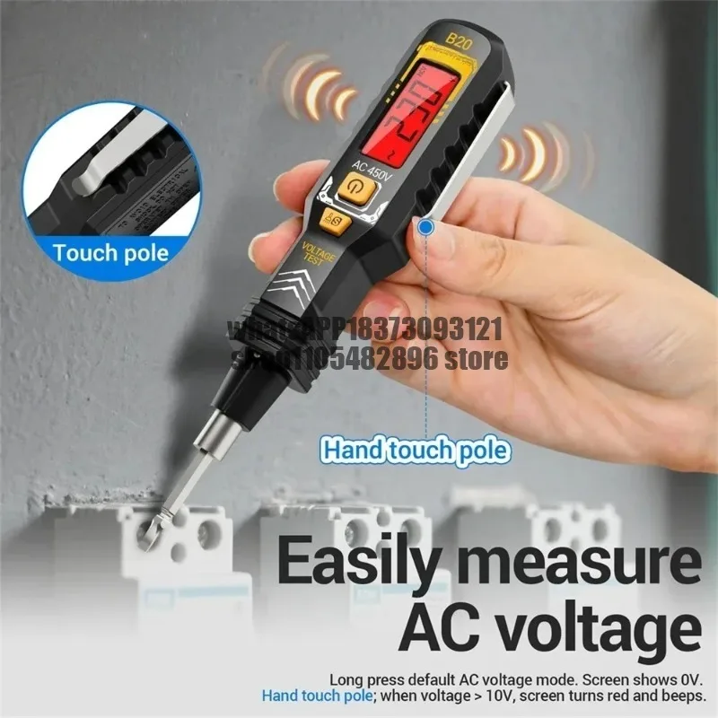 Dual-use Screwdriver Voltage Tester Pen  B20 Double Head Insulated Slotted Cross Pen Screw Driver Repair Meter Hand Tools