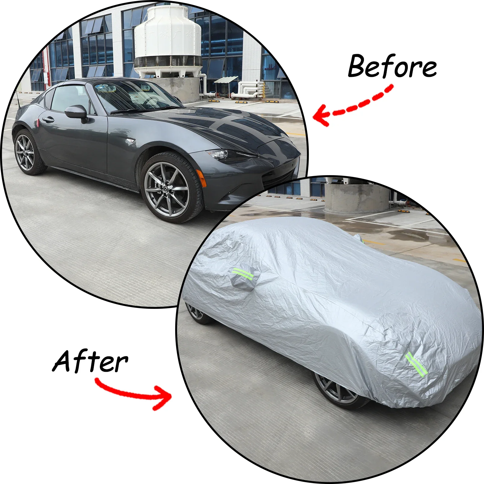 For 2016-2023 Mazda MX-5 Car Outdoor Car Cover Anti-UV Sun Shade Snow Rain Dust Protection Cover Car Protection Accessories