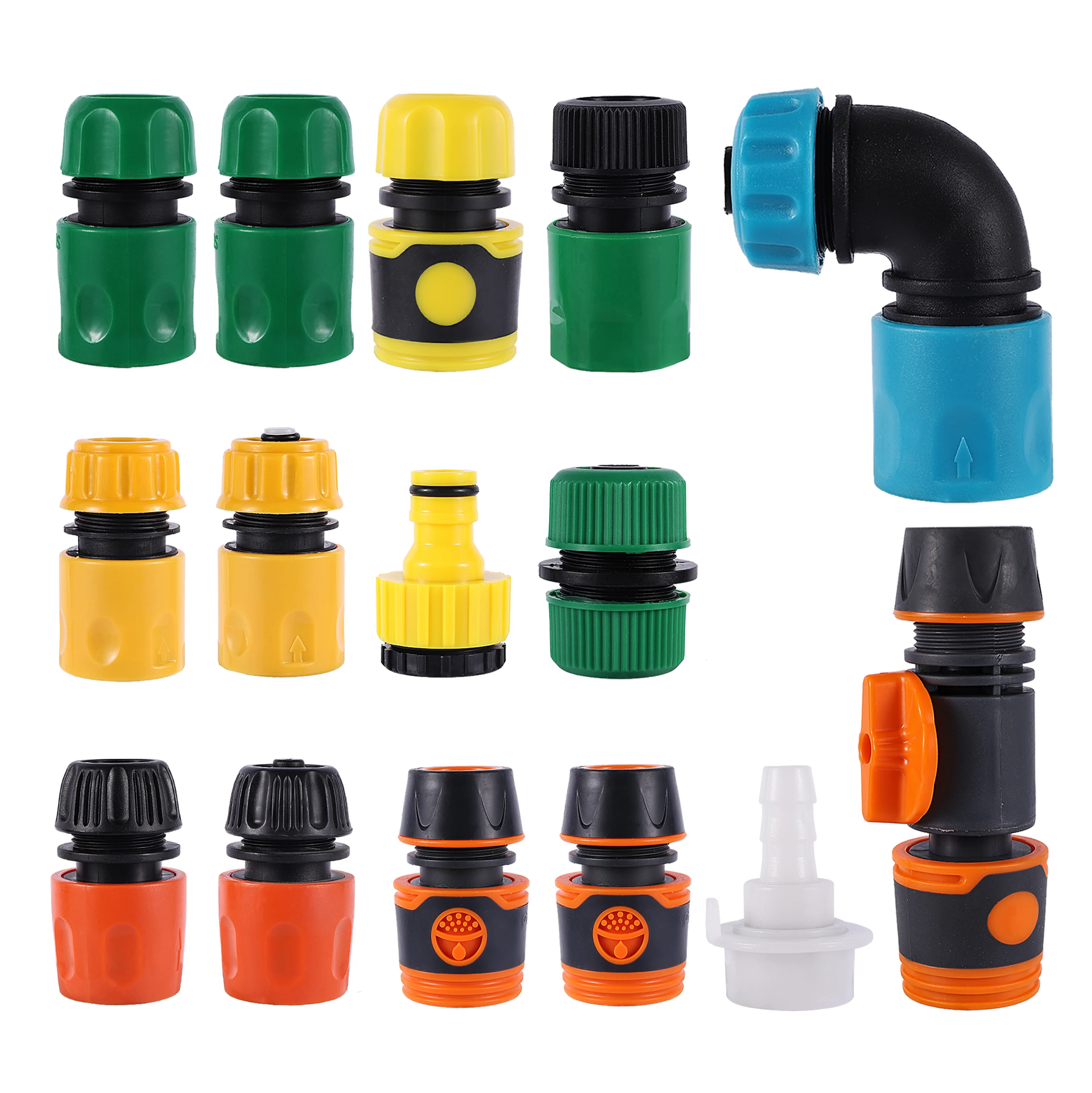 

16mm Garden Hose Quick Coupler Kit Hose Repair Fitting Fittings Faucet Quick Coupler For Irrigation System