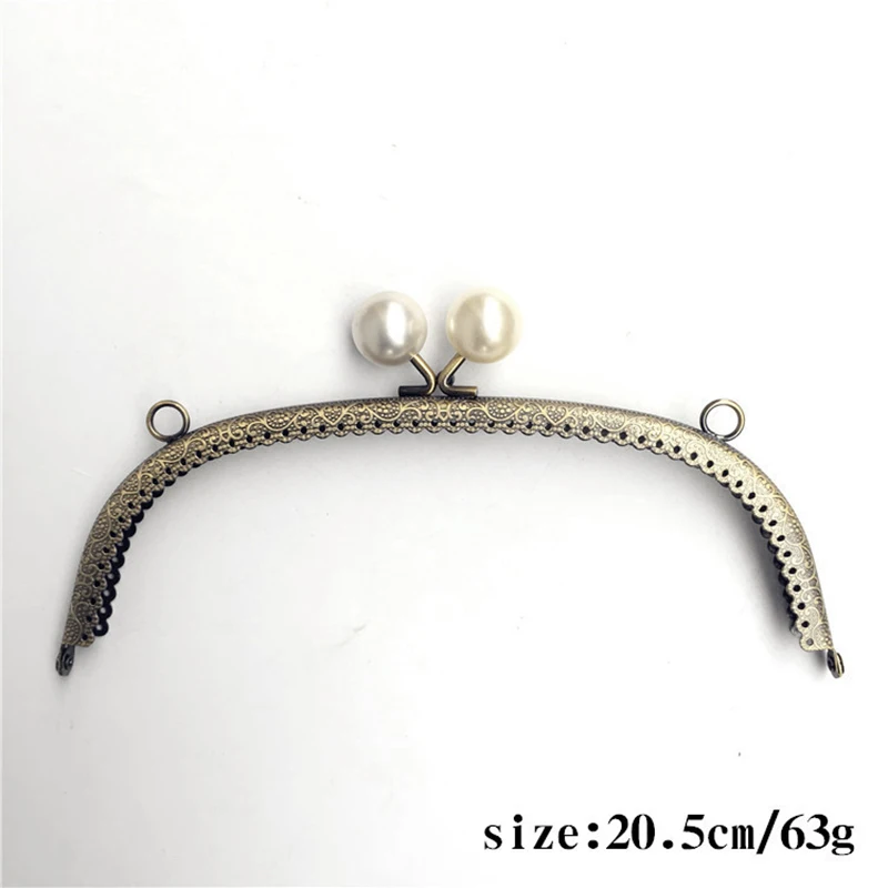 1 Piece Crooked Glossy Silver Basic Metal Purse Frame Kiss Clasp Lock DIY Bag Accessories 8.5/12.5/16.5/20.5cm