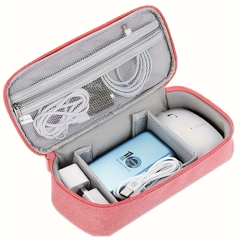 Portable Electronics Organizer Lightweight Travel Storage Bag for Cables Mouse Power Bank Multifunctional Digital Protector Case