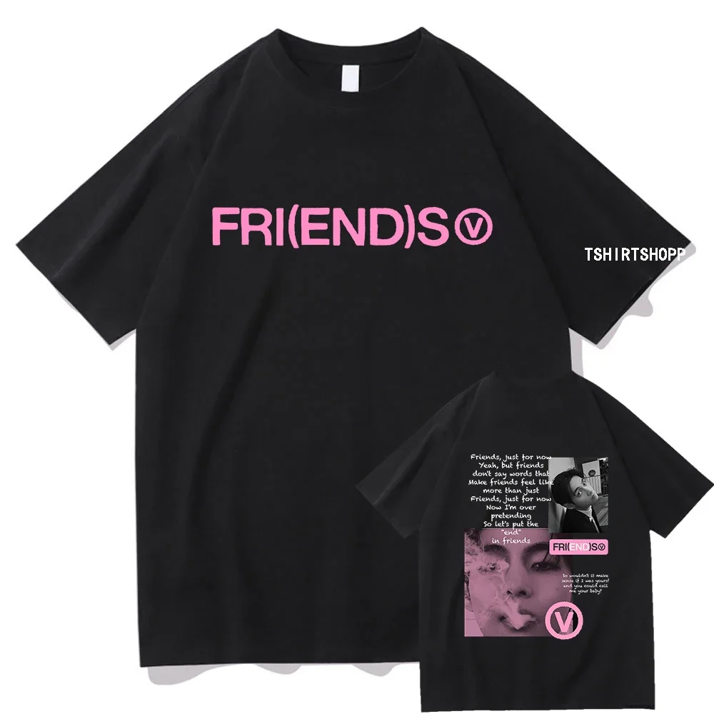 

2024 New Song V Fri(end)s T Shirts Men/women Tshirt Unisex Cotton Clothing Retro Summer Aesthetic Tops High Quality Tees Shirts