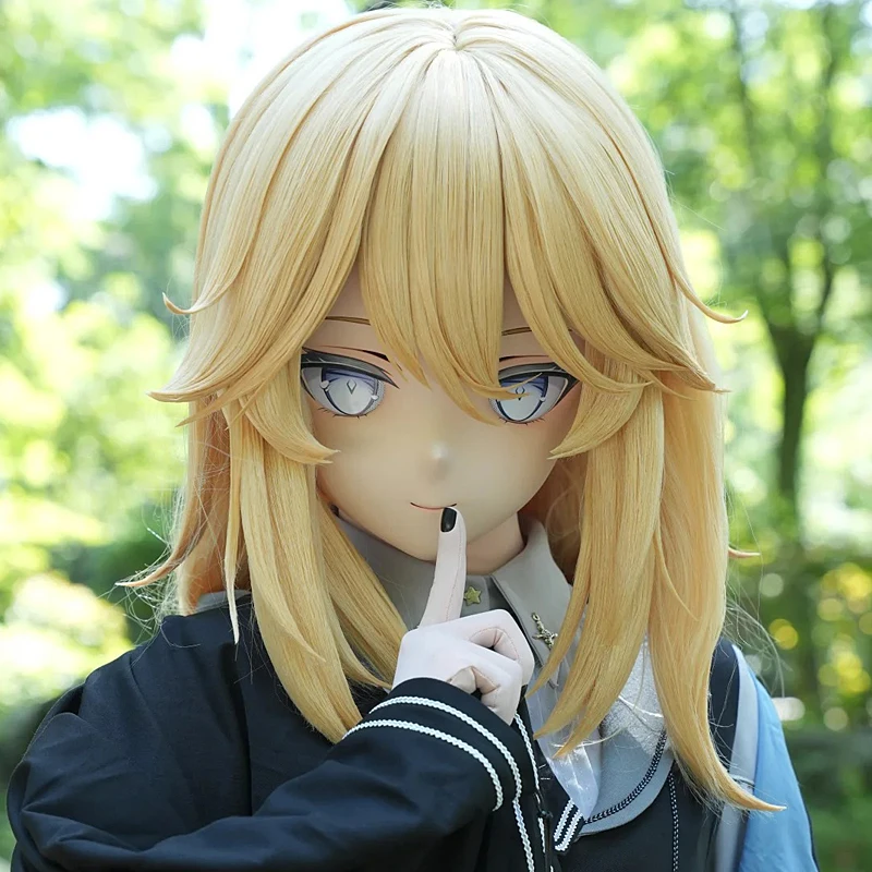 

(MEO170) Customize Handmade Full Head Lockable Crossdress Male to Female Japanese Cartoon Anime Game Character Kigurumi Mask